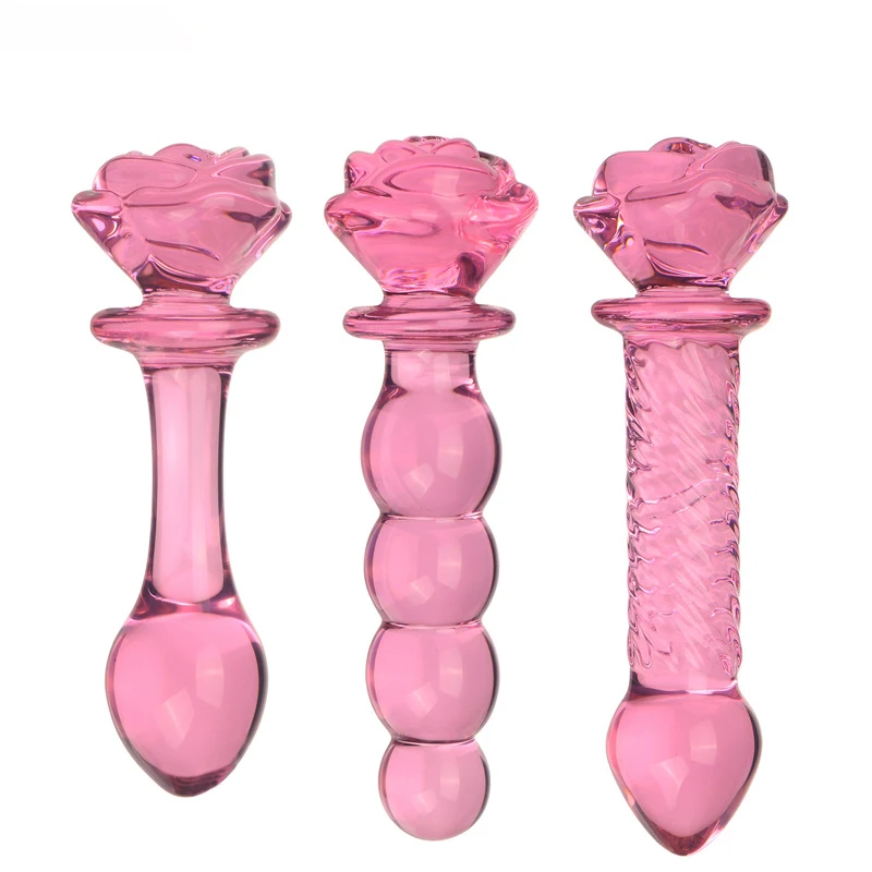 3 Set Pink Glass Dildo Vagina Anal Massage for Women Dildo Sex Toy 3 Set Pink Glass Dildo Vagina Anal Massage for Women Dildo Sex Toy