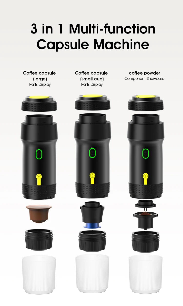 Portable Espresso Machine 7500mAh 60ml Rechargeable Electric Portable Espresso Machine for Camping Outdoor
