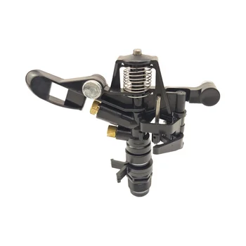 8815B Plastic Impact Sprinkler Head with Anti-Clogging Design Double Metal Nozzles for Precise Plant Watering
