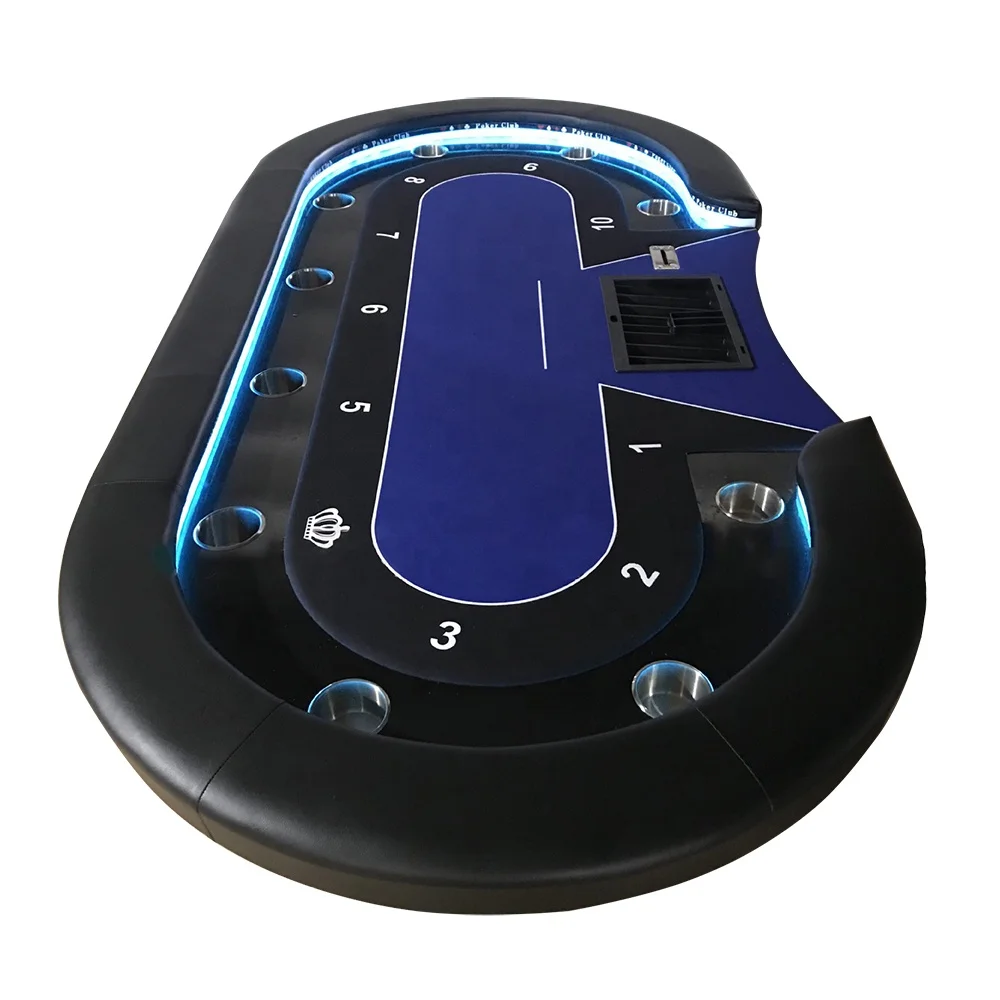 Профессиональный 10-местный покерный стол для игры в покер, качественный Овальный покер, азартные игры, 1 шт., столик на заказ 94 дюйма для настольной игры