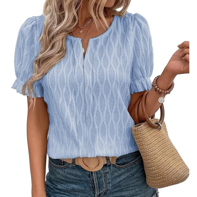Summer New Women's Tops Hollow Out Lace Short Sleeve Blouses Elegant Classic Lady Short Sleeve Top