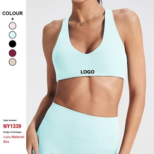 Custom Organic Cotton Quick-Drying Sports Bra High-Intensity Sujetador Deportivo Fitness Racerback Vest Women Gym Yoga Bra
