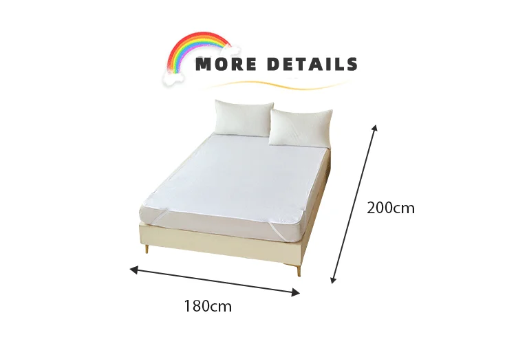 Factory Wholesale Portable 165gsm Waterproof Terry Mattress Protector Cover with Rubber Band factory