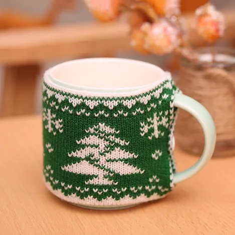 Y-Z Christmas Jacquard Coffee Mug Cozy Sustainable Stylish