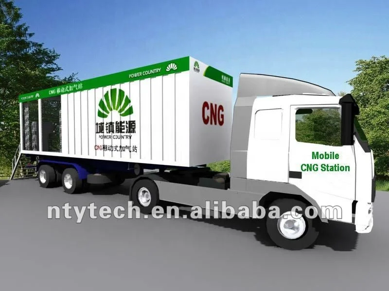 Low Failure Rate Reciprocating Mobile Filling Station Long Service Life CNG Daughter Station with 380V Motor Core Components
