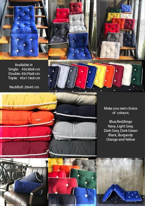 Thai Kapok Box Cushion With Different Colors Pillow Case Wholesale Best