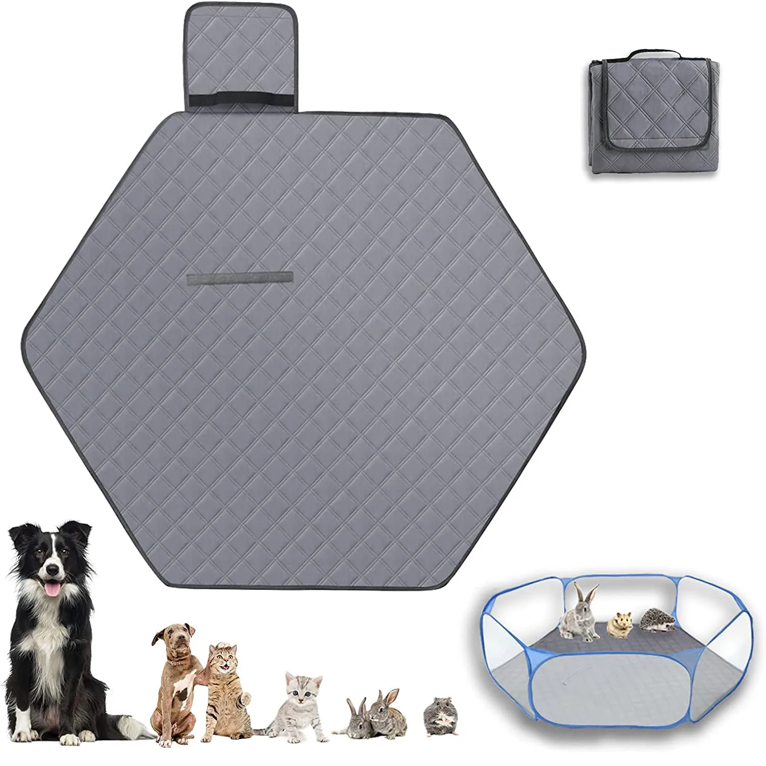 IVYPET Wholesales Manufacture soft and comfortable hexagon reusable hamster dog pee training pad manufacture