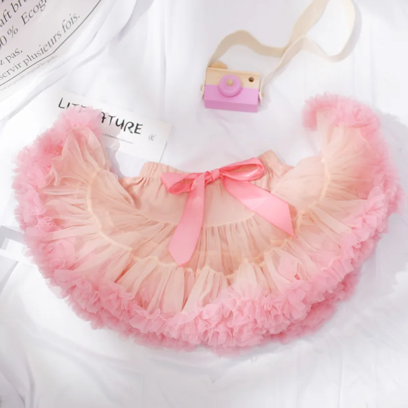 Toddler Tutu Skirts Infant Tutu Frocks Tulle Ruffles Classical Skirt Kids Children Girls Solid Color Tutu Skirt