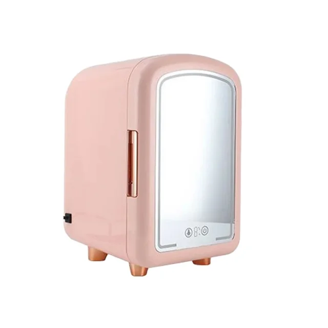 7L Portable Beauty Customized Home Makeup Skin Care Fridge Small Pink Mini Cosmetic Fridge Beauty Refrigerator With Mirror