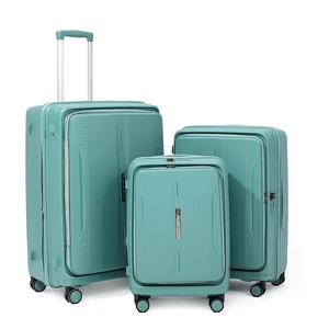 Modern PP Carry-on Luggage Suitcases with 4 Spinner Wheels TSA Lock Polyester Lining for Unisex Business Travel