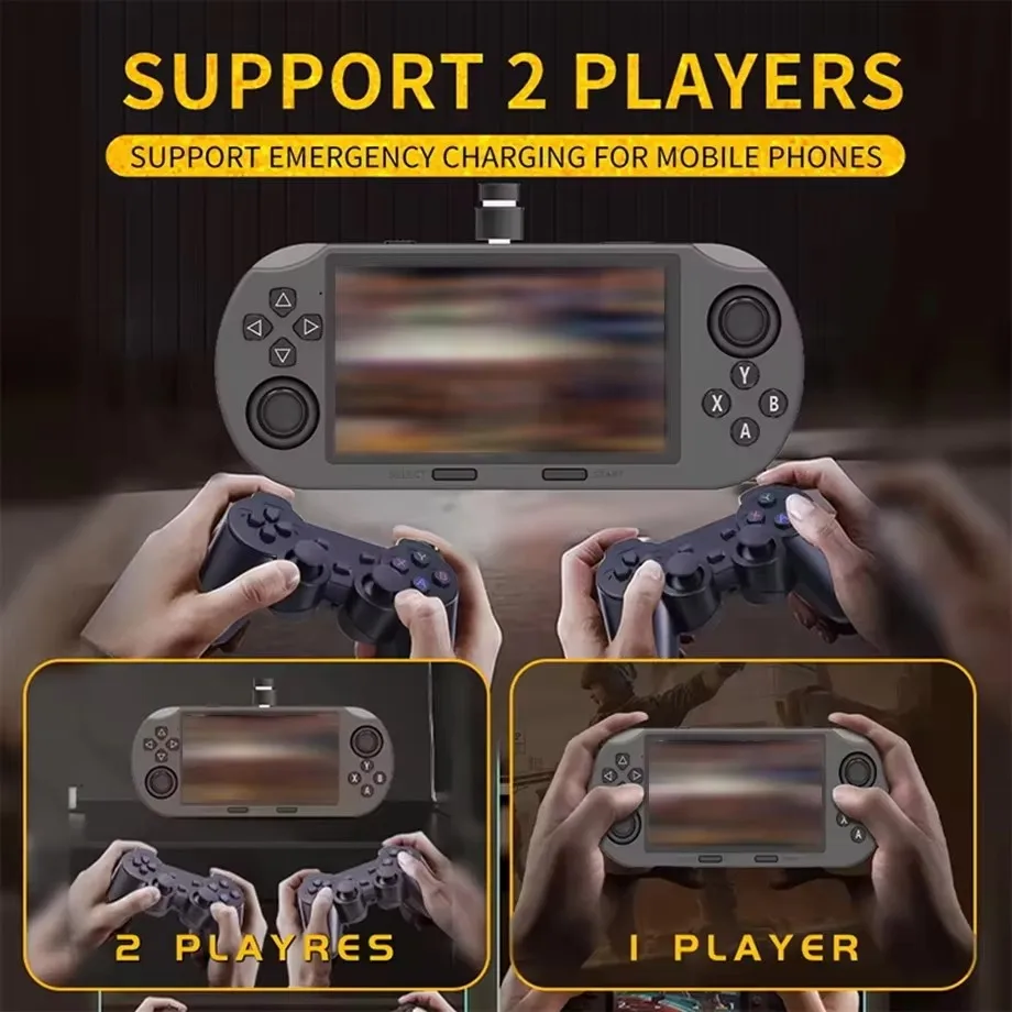 2025 New SF3000 4.5'' IPS Handheld Game Console Open Source OS Twin Joystick 3000mAh Power Bank Support WiFi Connection