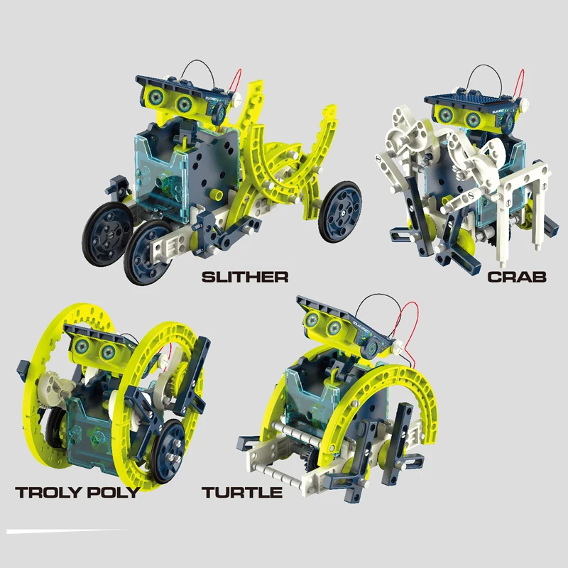 12 в 1 игрушечный робот на солнечной батарее