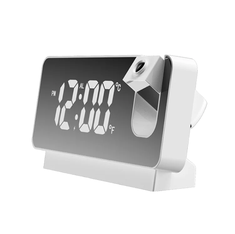 Factory Direct Selling Mirror  Projection Large Character  Student Desk Table Alarm Clock