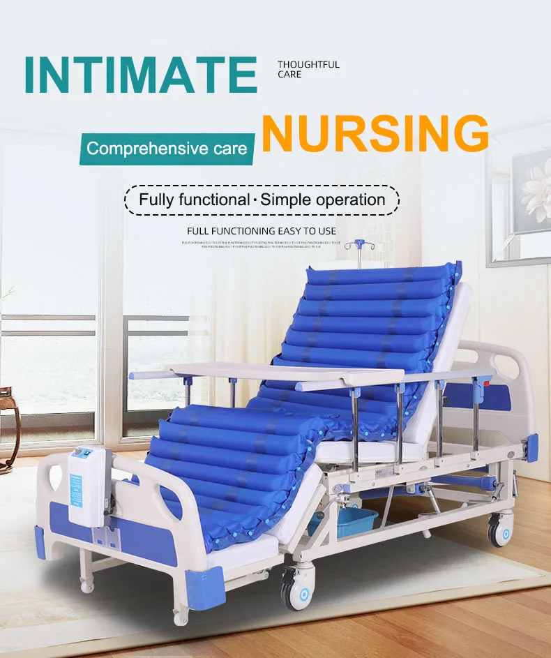 Multifunctional Hand Operated Home Care Bed Manual Hospital Medical