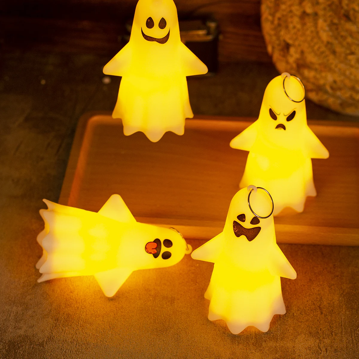 Halloween Ghost Flameless LED Light Creative Cute Night Light Halloween Festival Decoration Home Decoration