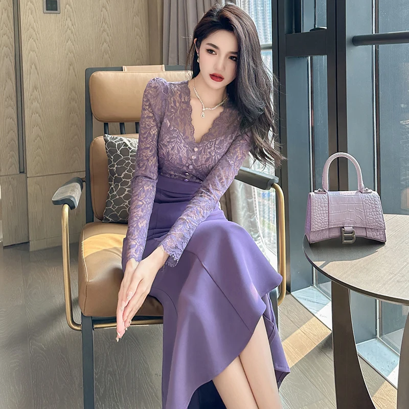 purple dress for winter Violet + Olive - MEMORANDUM