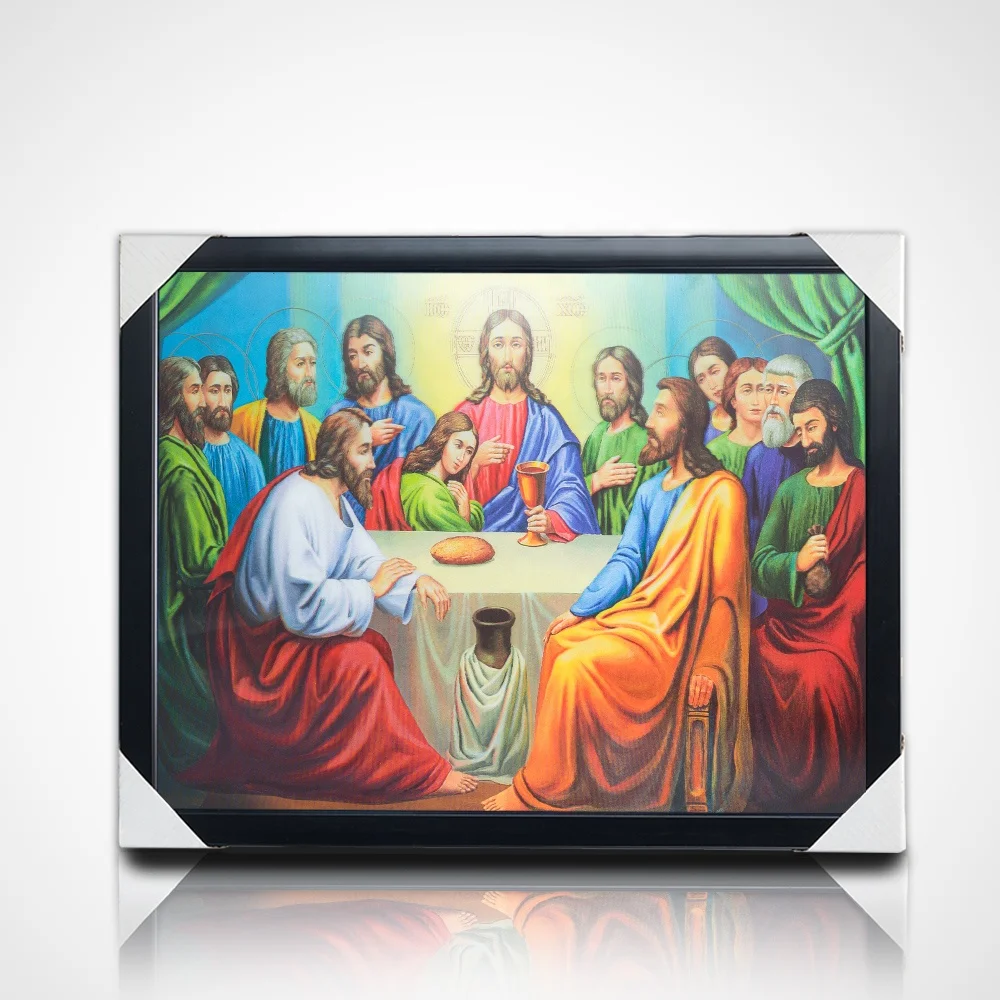 3d Lenticular Printing of Jesus with Frame for Christian 5d Religion Wall Poster