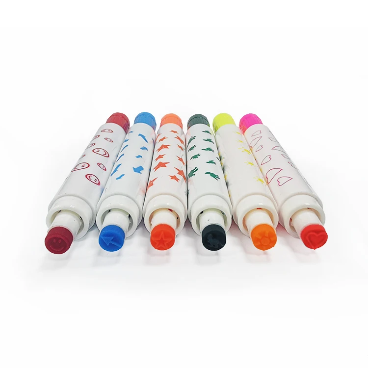 Personalized Custom Chiting  Paint Marker With Stamp On The Tip Fantastic Coloured Stamp Fanny Stamp Shape