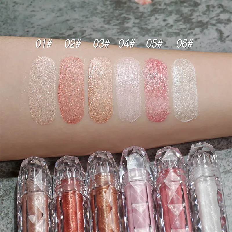 6 color waterproof liquid eye shadow cosmetics private label customization  makeup