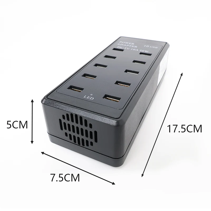 Wholesale 10 Port Usb Charger 50W Fast Charging Station for Tablet Phone