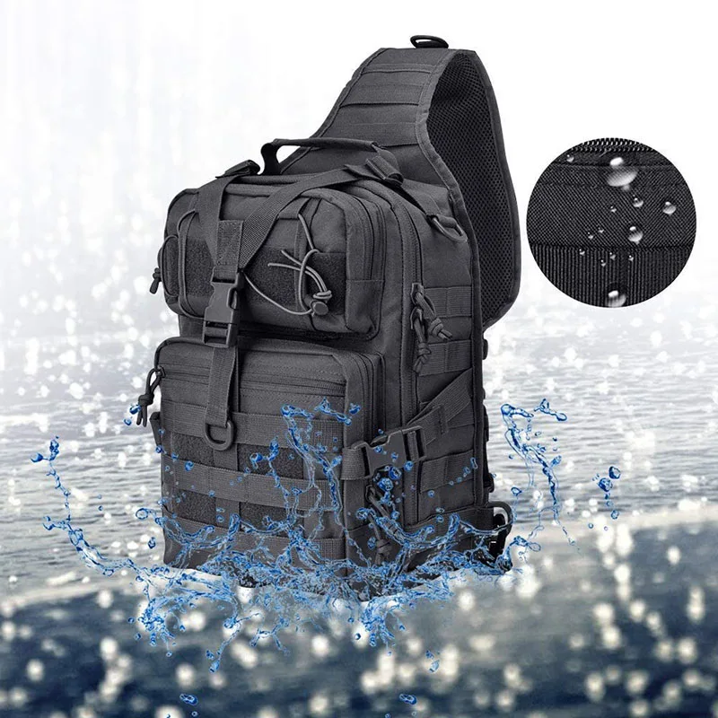 Customized Logo Waterproof Tactical Sling Bag Pack Large Capacity Training Shoulder Bag One Shoulder Assault Bag