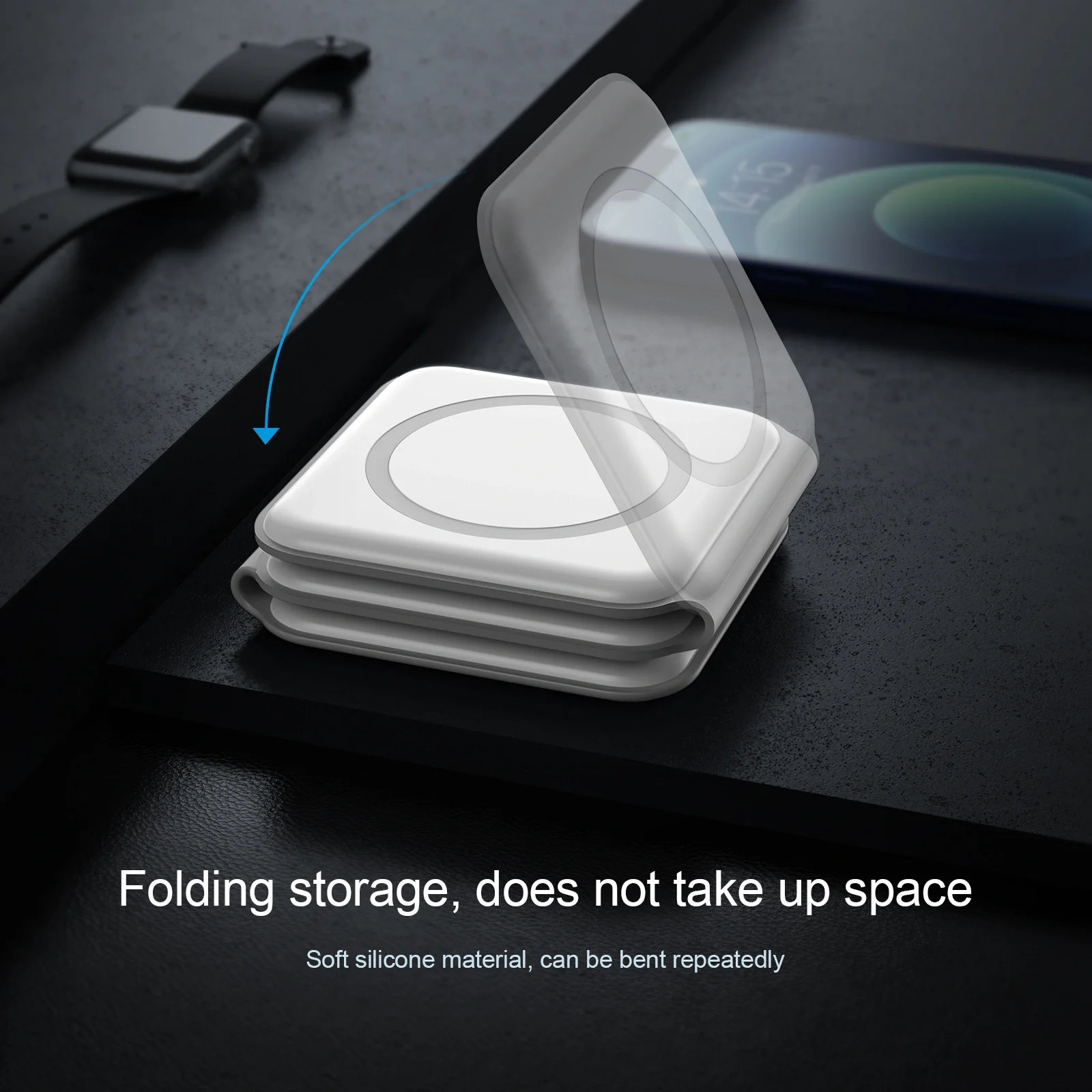 15w 3 In 1 Foldable Wireless Charger Magnetic Wireless Charger Folding ...