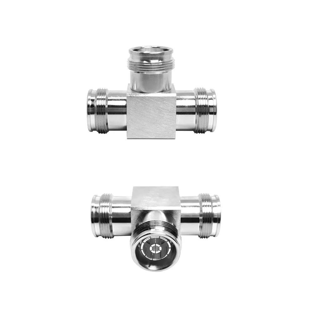 T Type Rf Coaxial  Mini DIN  Adaptor 4.3-10 Female to Female to Female RF Adapter Connector for RF Applications
