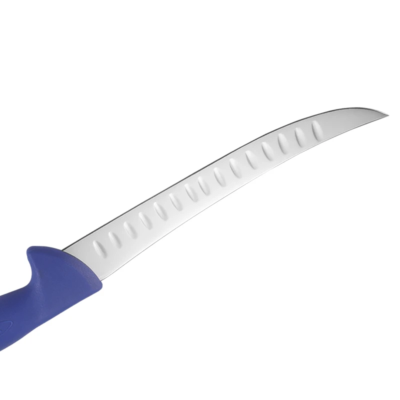 Ergo Grip Curved Blade Breaking Cimeter Knife Granton- with Nylon Handle Butcher Knife Skinning Knife