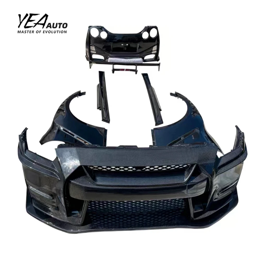 Facelifting Carbon Fiber Body Kits for Nissan GT-R GTR Front Rear Bumper Body Kit Side Skirt Front Lip Car Accessories 2017-2023