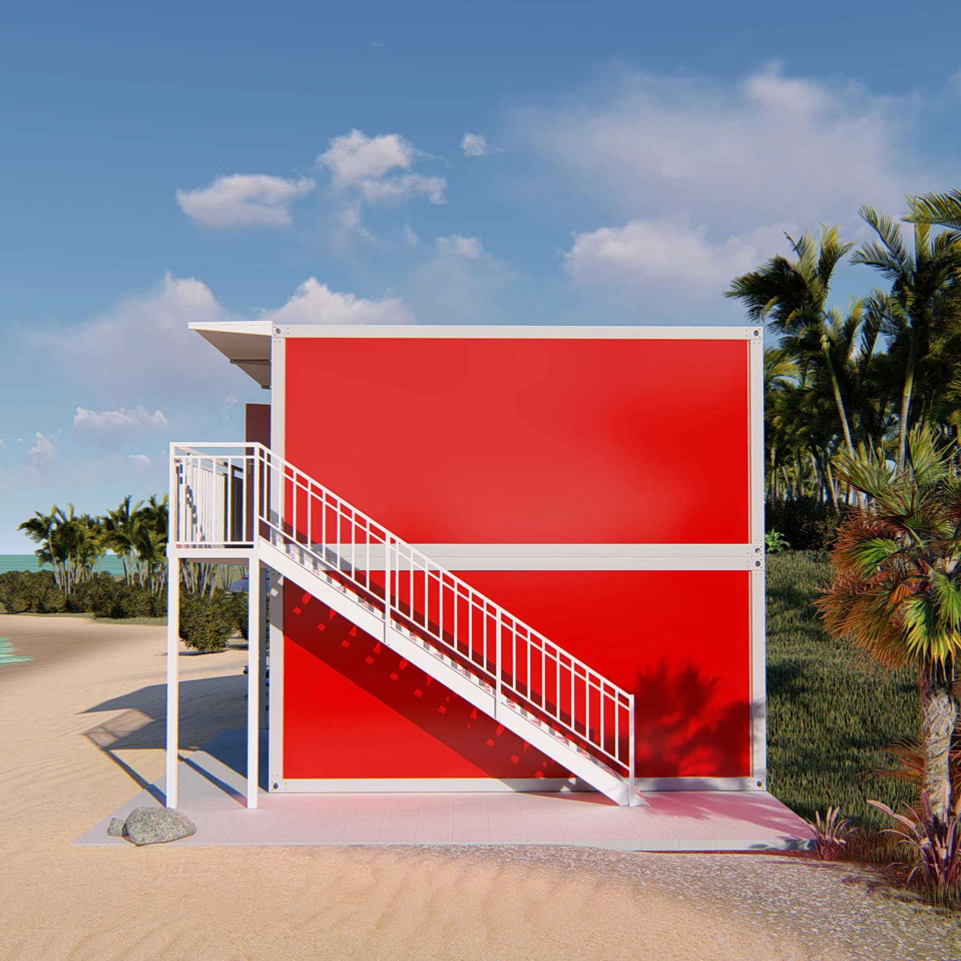 Custom Prefabricated Container Small Homes 1 Bathroom Modern Prefab Flat Pack Tiny Houses with One Two Bedroom Ready to Ship