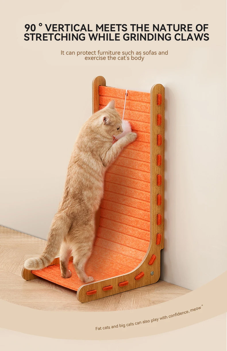 Vertical L-shaped Cat Claw Board Cat Nest One Can Not Catch Crumbs Large Wear-resistant Claw Board Cat Toy Supplies details