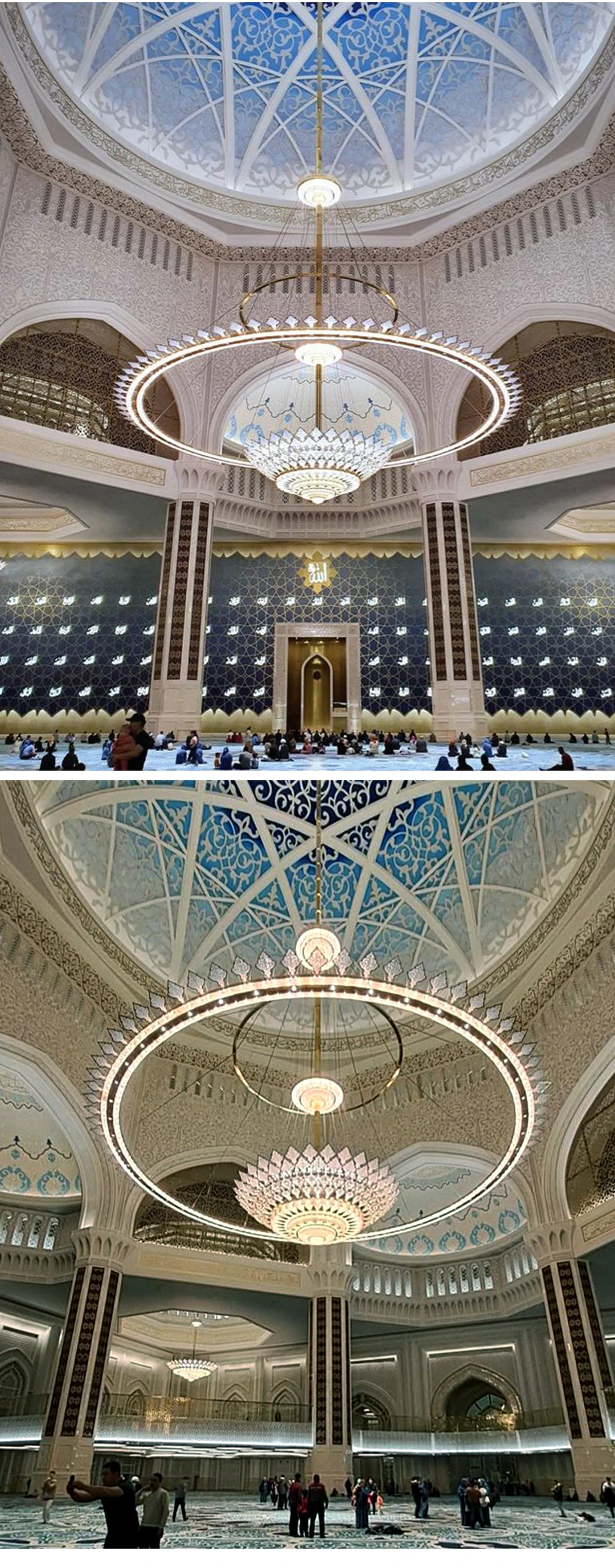 cpl 010 bespoke grand mosque chandelier  oversized islamic led lighting for masjid prayer hall  palace-4