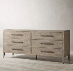 Деревянная мебель для гостиной и спальни с металлическими ручками хранения шкаф 6 выдвижными