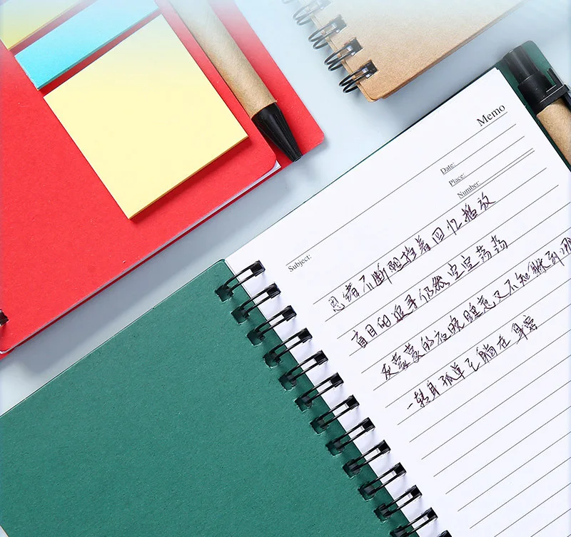 Custom Kraft Paper Cover Design Spiral Bound Notepads Office Style ...