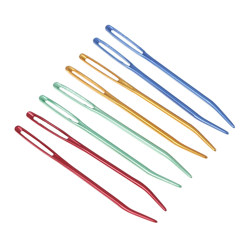 2 Yarn Darning Needles , Tapestry Needle, Bent Tip Yarn Darning Needle,  Aluminum Needle 