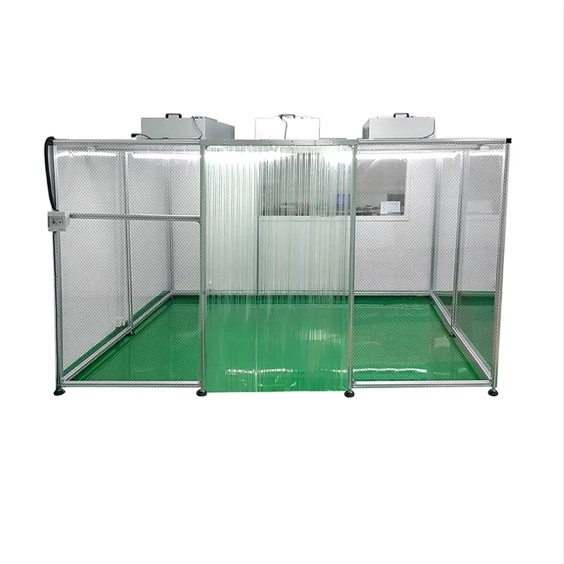 HUAAO GMP Modular Dust Free Laminar Air Flow Soft Wall Portable Clean Booth Clean Room
