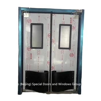 Shopping mall food plaza kitchen stainless steel free anti-collision door