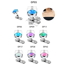 Personalized G23 titanium subcutaneous implants F136 Titanium Opal Dermal Anchor buried nails couple body accessories