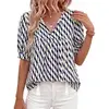 White Blue Striped