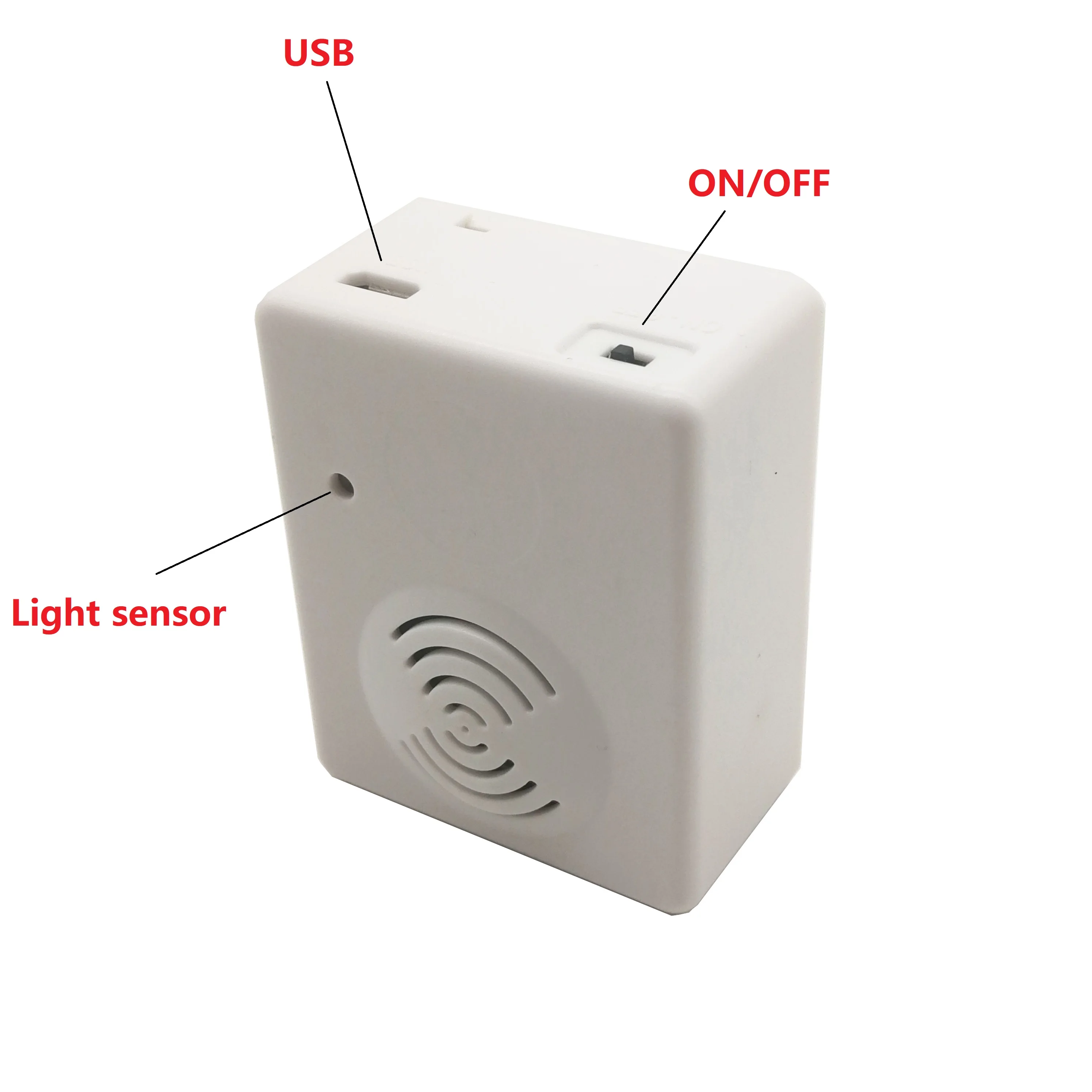Small Squeezed Light Sensor Activated USB Recordable Voice Module Music Box with AAA Battery for Plush Toys and Gifts