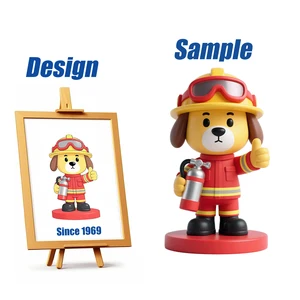 Shengye Supplier Custom Dog Doggy Firefighter Action Figure Doll Mystery Blind Box Collectible Toy Home Decor Art Action Figure