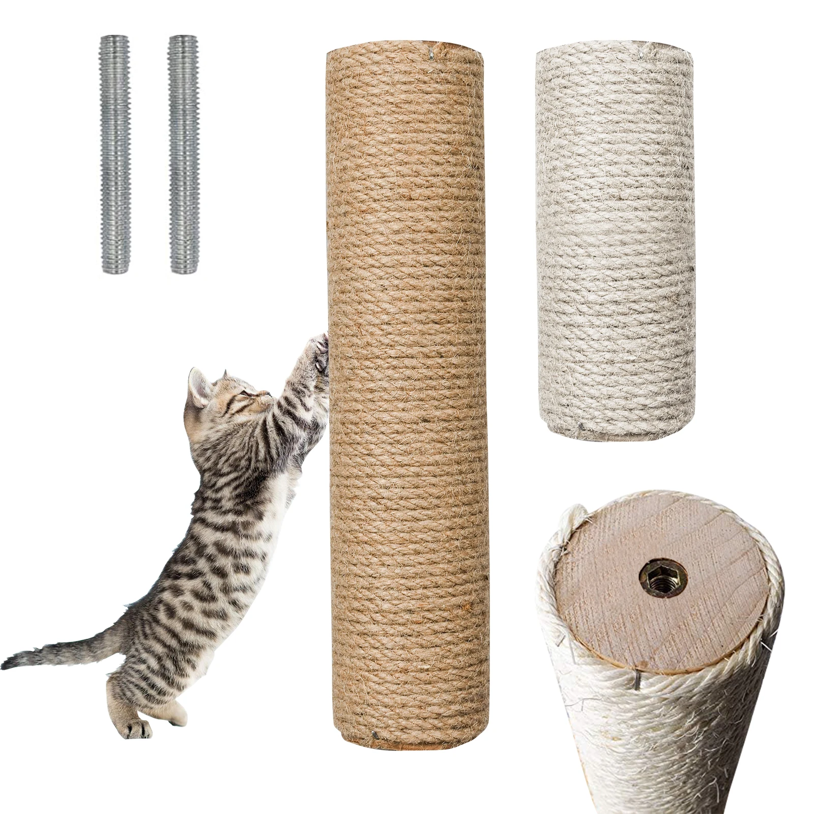 Small Medium-sized Cat Scratching Wall-Mounted Post Easy DIY Assembly With  Pure Wood Pine and Jute for Sisal and Hemp Cats| Alibaba.com