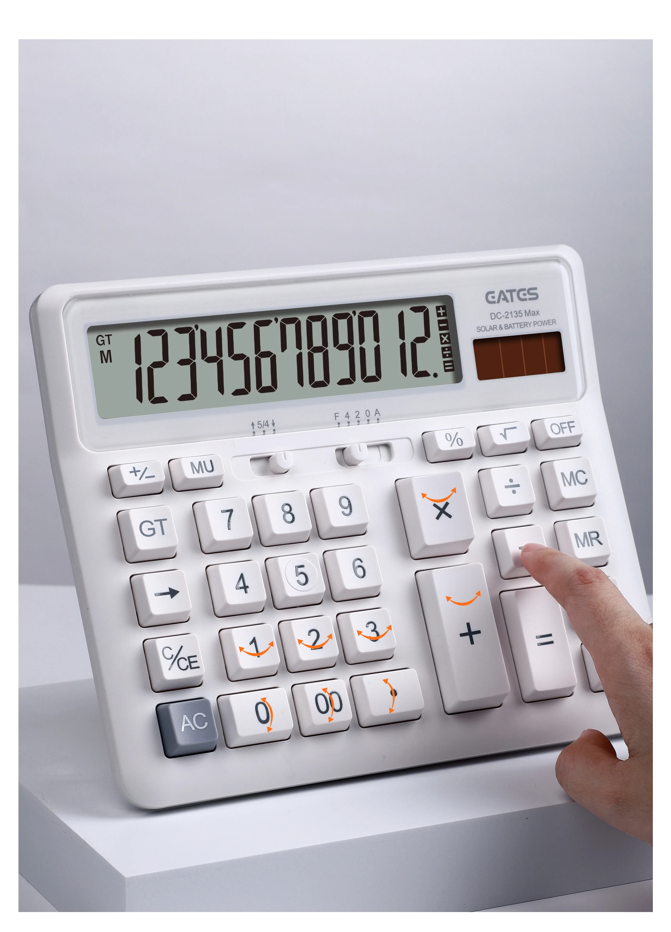 12 Digits Mechanical Keyboard Design 12 Digits Electronic Calculator For Office ...