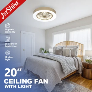 1stshine LED Ceiling Fan Light Modern Energy Saving 3 Color Led Light Remote Ceiling Mounted Fan
