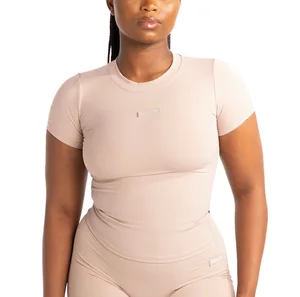 2026 New Arrival Athletic Tee Quick Dry Classic Blank Running Fitness Sports Femme Top Tight Shorts Sleeve Yoga Tshirt