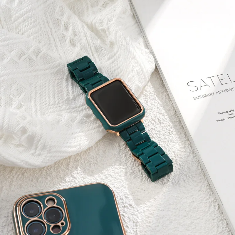 Solid Color Resin Band for apple Watch Strap 38mm 42mm Lightness