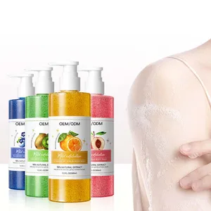 High Quality 300ml Natural Vegan Liquid Bath Lotion Nourishing and Whitening Exfoliating Shower Gel