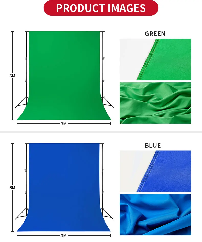 Professional Studio Chromakey Green Screen Background Cloth Photography