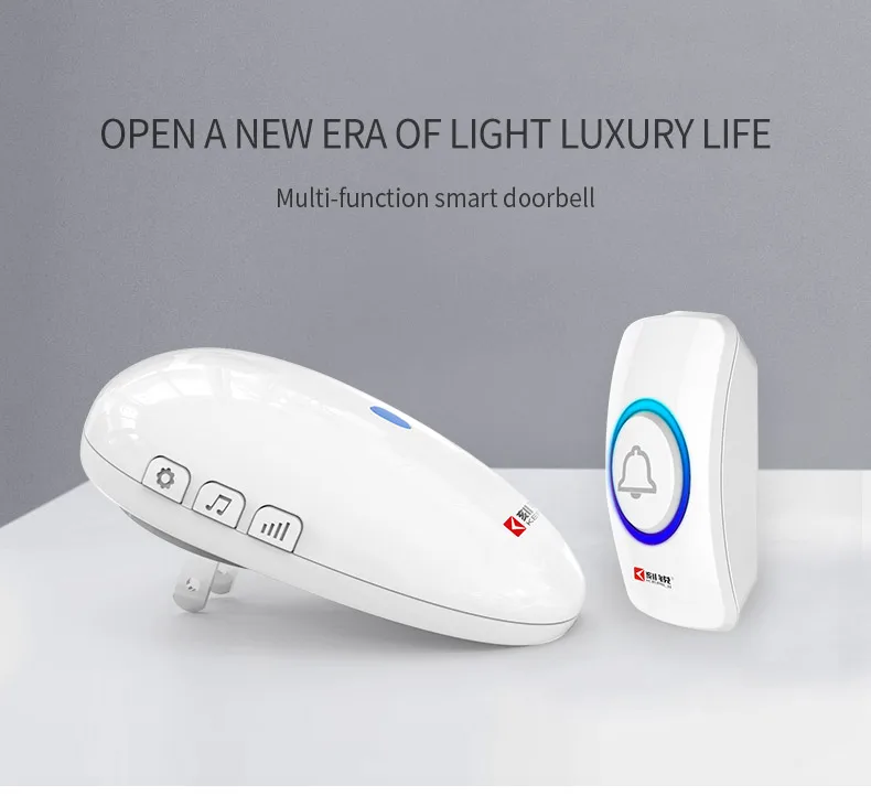Kerui smart wireless doorbell with receiver waterproof 57 ringtones chime UK EU US Plug ring door bell