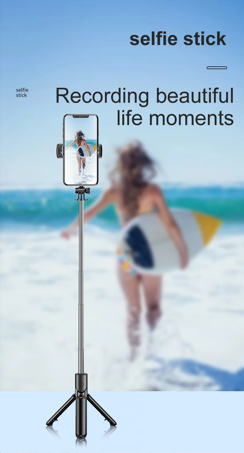 2024 New S03 Live Mini Wireless Flexible Tripod Portable Selfie Stick With Fill Light